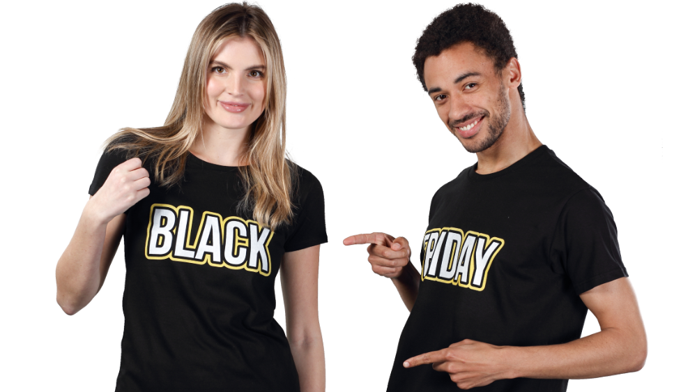 Camisetas personalizadas de Black Friday