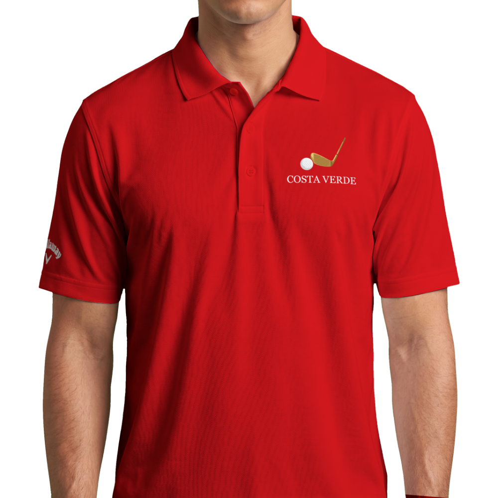 Diseña un polo de torneo Callaway impreso & bordado Polo de torneo Callaway personalizado