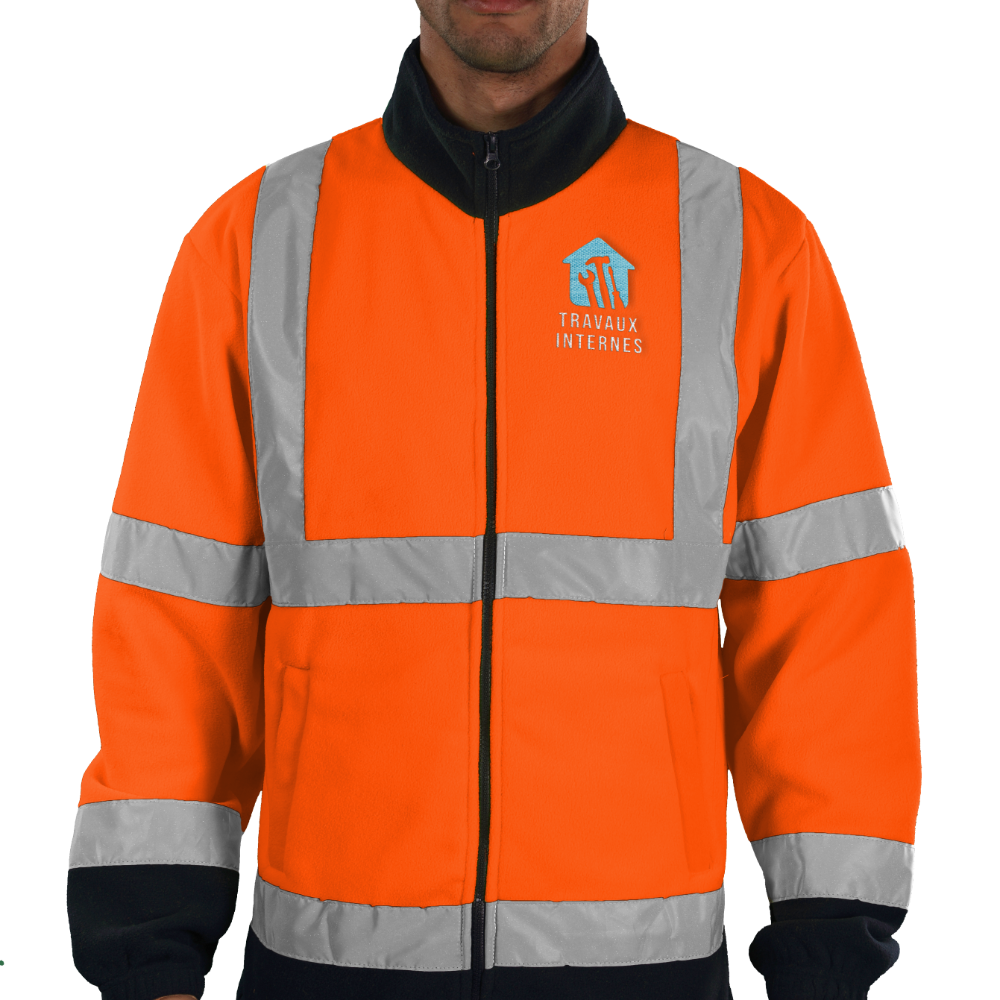 Personnalisez une broderie sur une Polaire PRO RTX haute visibilité zippée Polaire PRO RTX haute visibilité zippée personnalisée