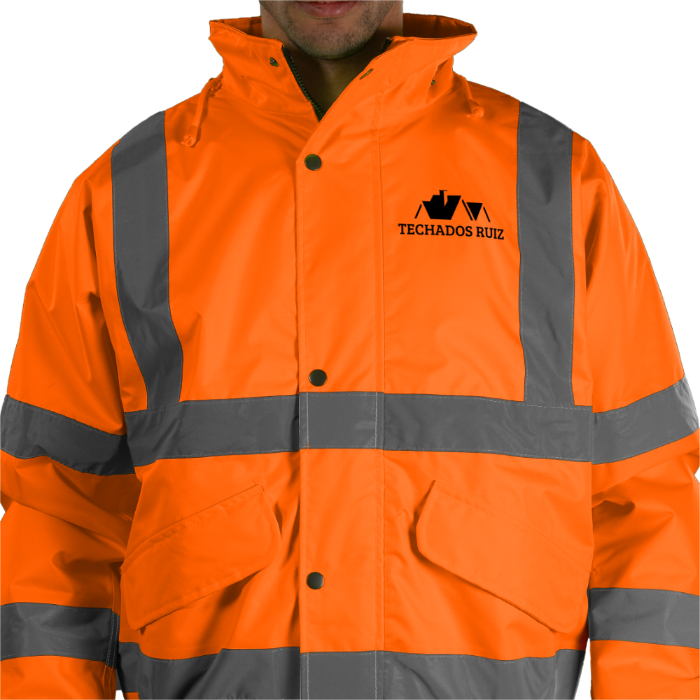 Diseña una chaqueta bomber de alta visibilidad Pro RTX estampada y bordada Chaqueta bomber de alta visibilidad Pro RTX personalizada
