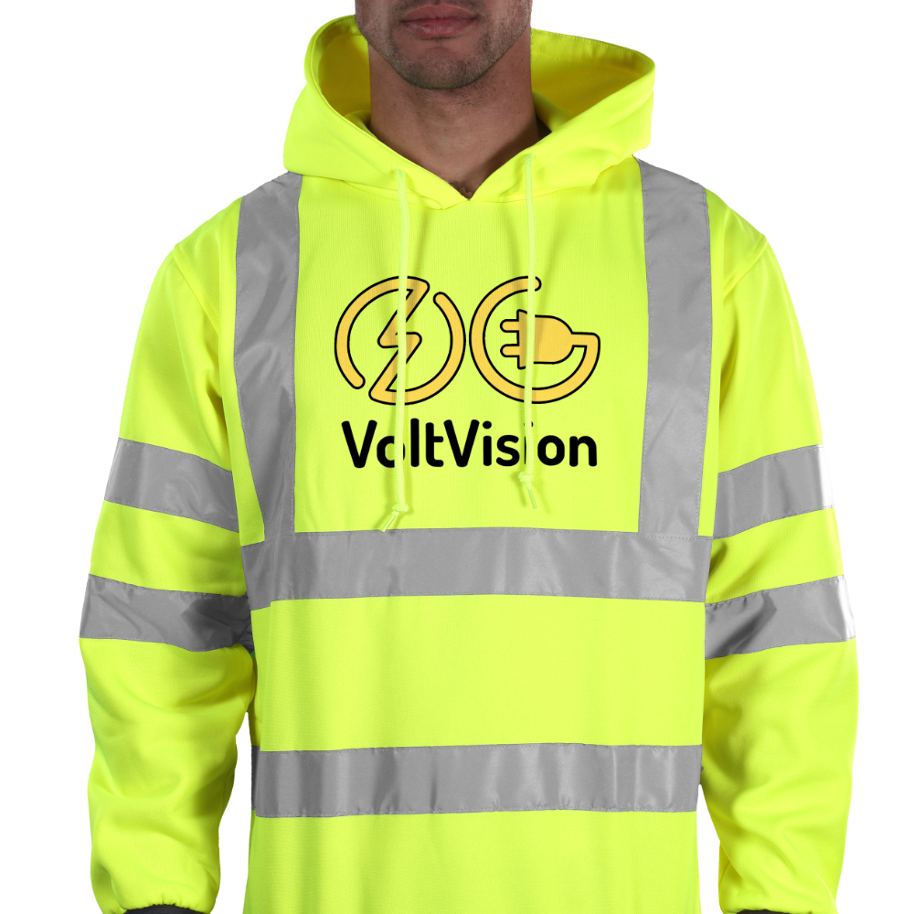 Gestalte einen bedruckten und bestickten personalisierten Pro RTX Warnschutz-Hoodie Personalisierter Pro RTX Warnschutz-Hoodie