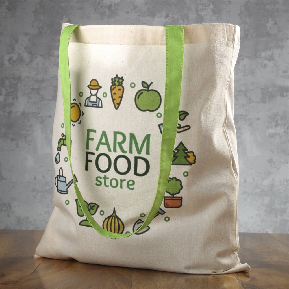 Cotton Tote Bags With Contrast Handles Cotton Tote Bags With Contrast Handles