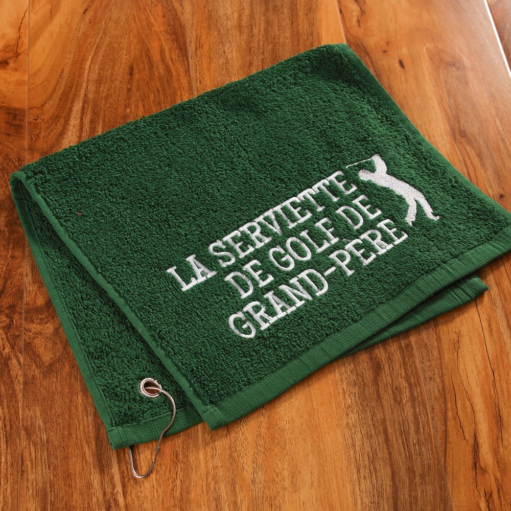 serviettes de golf brodées personnalisées serviettes de golf personnalisées