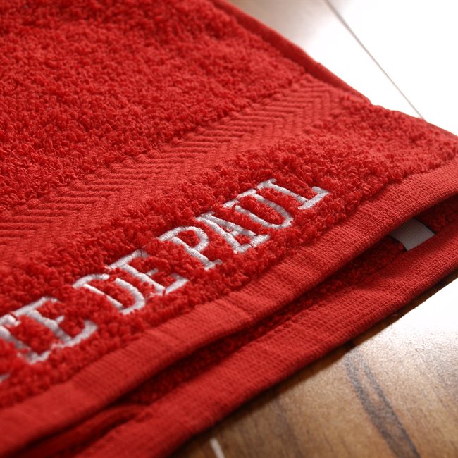 Serviette de sport en mélange de coton avec bande Web en blanc | ® FR Serviette de sport en mélange de coton avec bande Web en blanc | ® FR