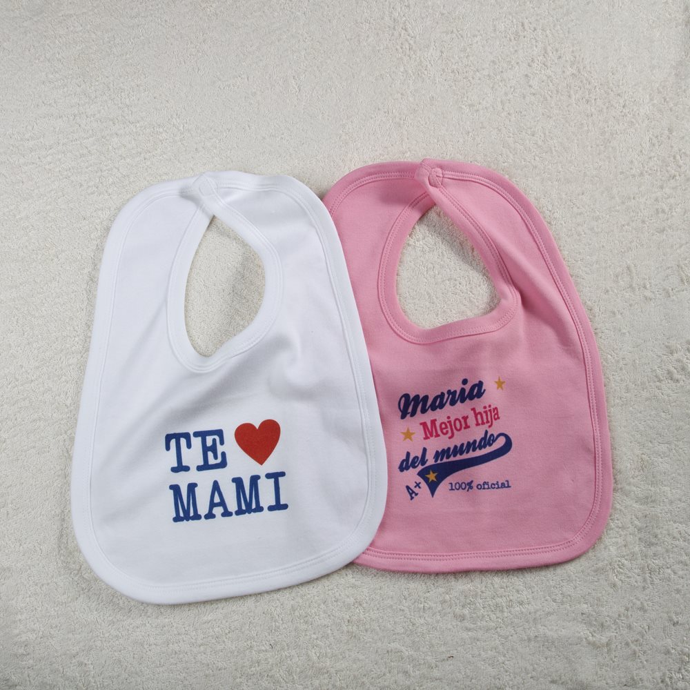 Baberos con bordado personalizado Baberos pare bebé personalizados