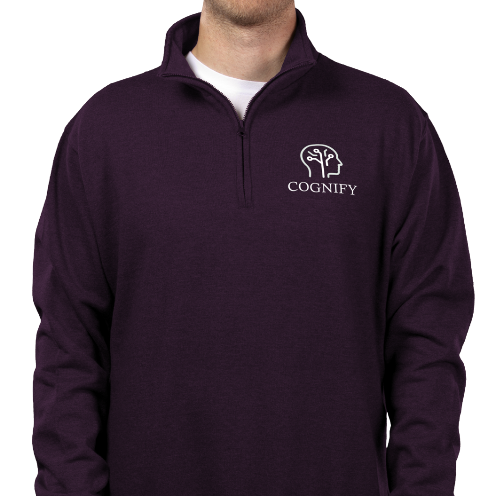 Diseña una sudadera de media cremallera estampada & bordada sophomore Sudadera de media cremallera personalizada sophomore